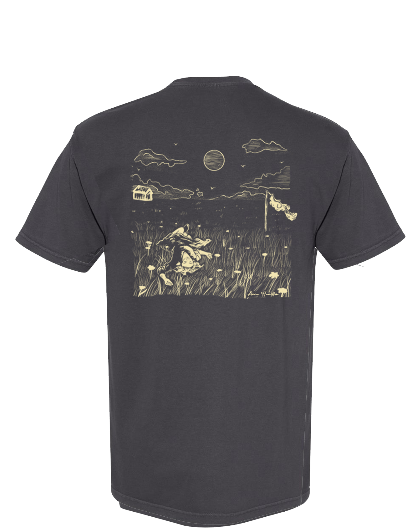 Anna Hamilton - Moonlit Meadow Tee Graphite