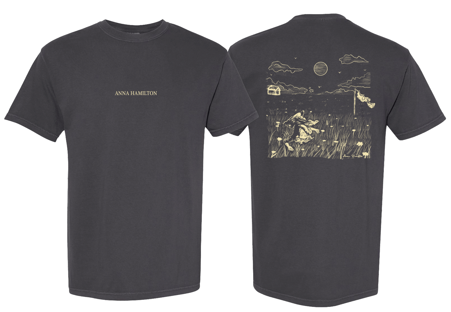 Anna Hamilton - Moonlit Meadow Tee Graphite
