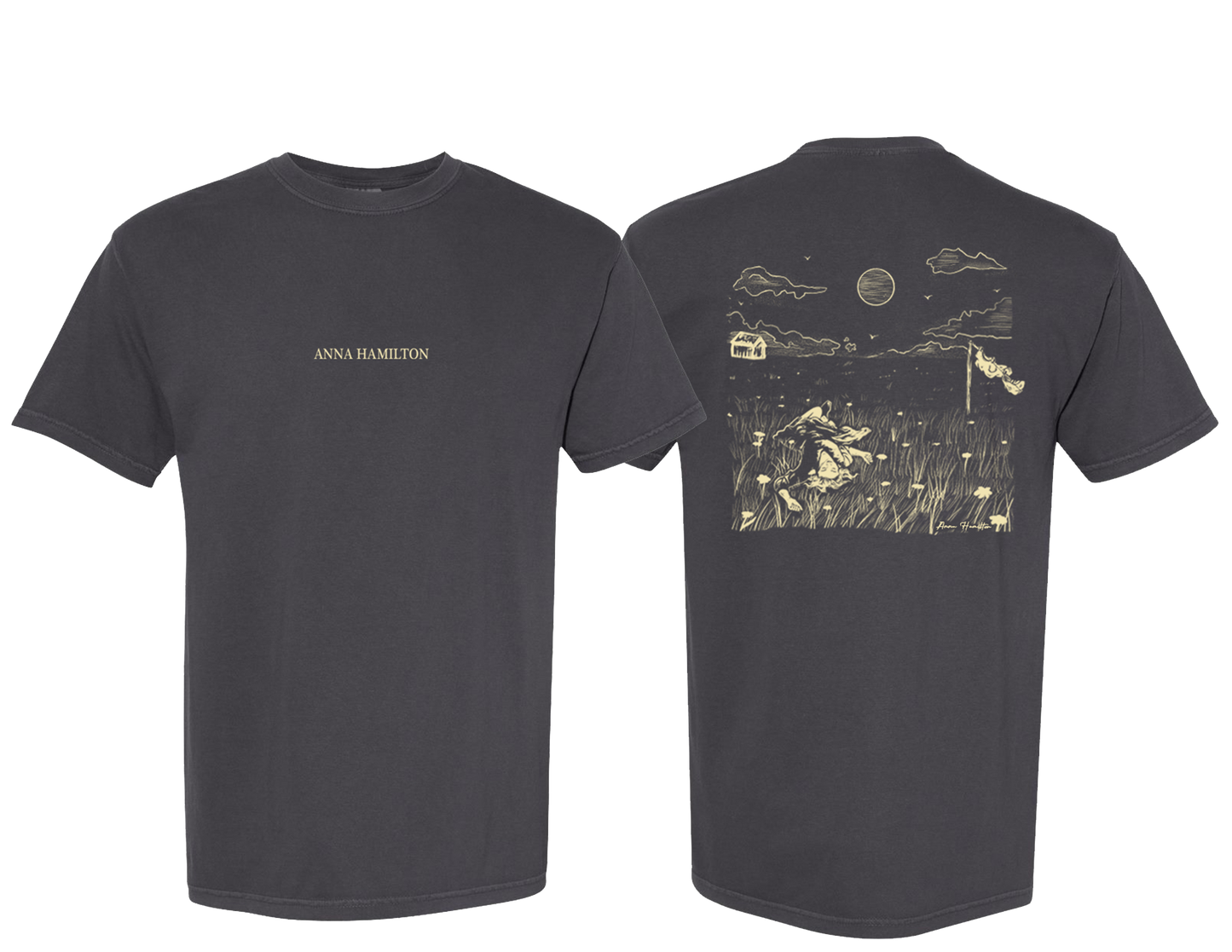 Anna Hamilton - Moonlit Meadow Tee Graphite